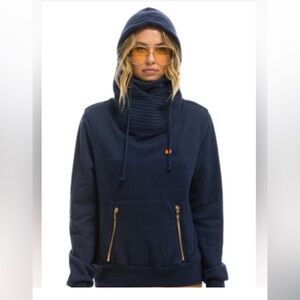 EUC Navy Aviator Nation Ninja Hoodie Sweater size Small